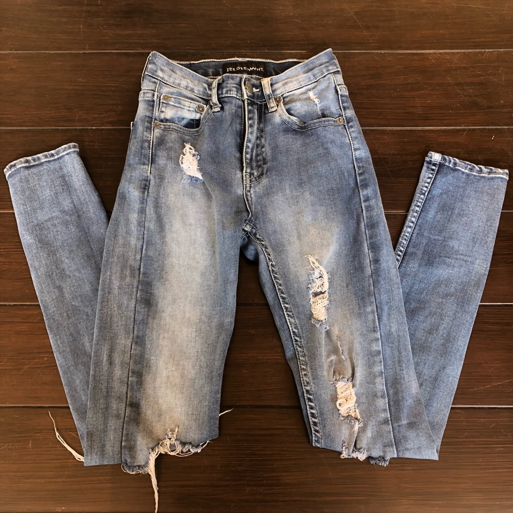 High waisted jeans